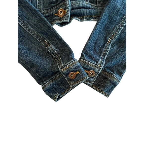 PARIS BLUES Girls Denim Jacket Embroider Rhinestones Size Large 12 to 14 - Picture 3 of 6